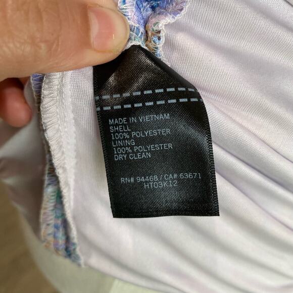 LAUNDRY BY SHELLI SEGAL V-Neck Collared Floral Mini Dress Size 6 - Picture 8 of 16